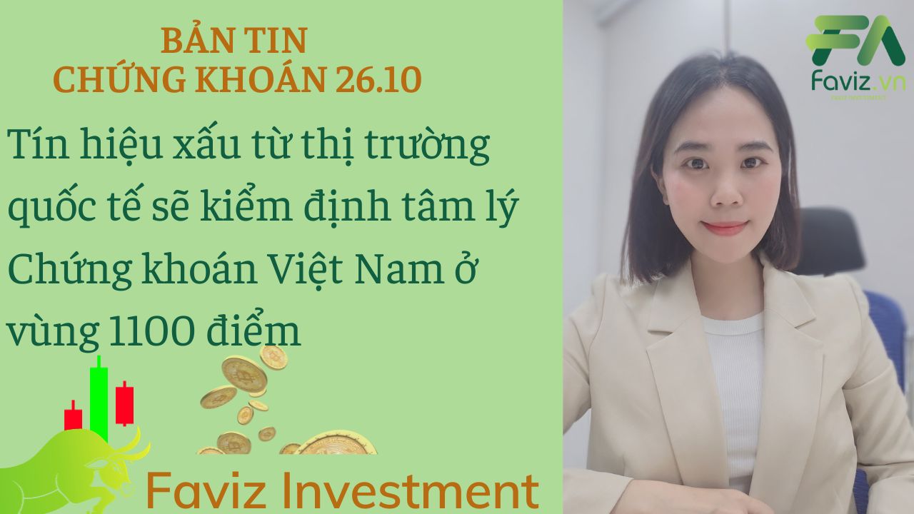 Trước giờ giao dịch 26.10.2023: Tín hiệu xấu từ thị trường Quốc tế sẽ kiểm định tâm lý Chứng khoán Việt ở vùng 1100
