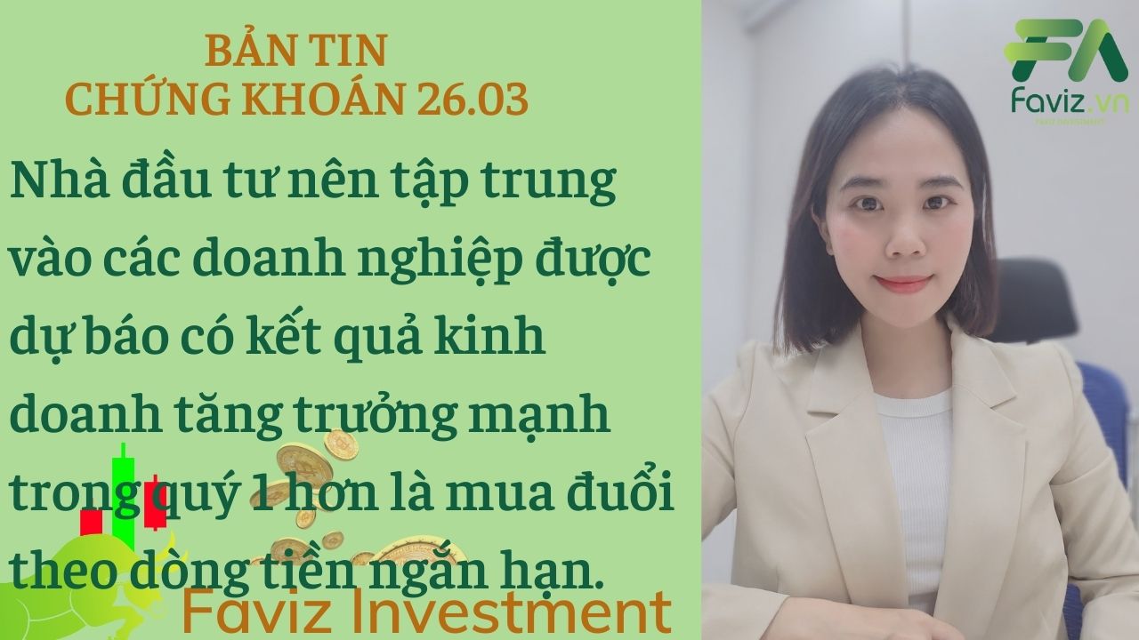 26/03/2024 Vnindex sẽ có thể điều chỉnh về hỗ trợ 1260 trước khi bật tăng trở lại