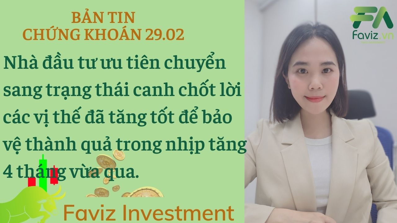 29/02/2024 Xu hướng sẽ tiếp tục tăng về vùng kháng cự 1280-1300