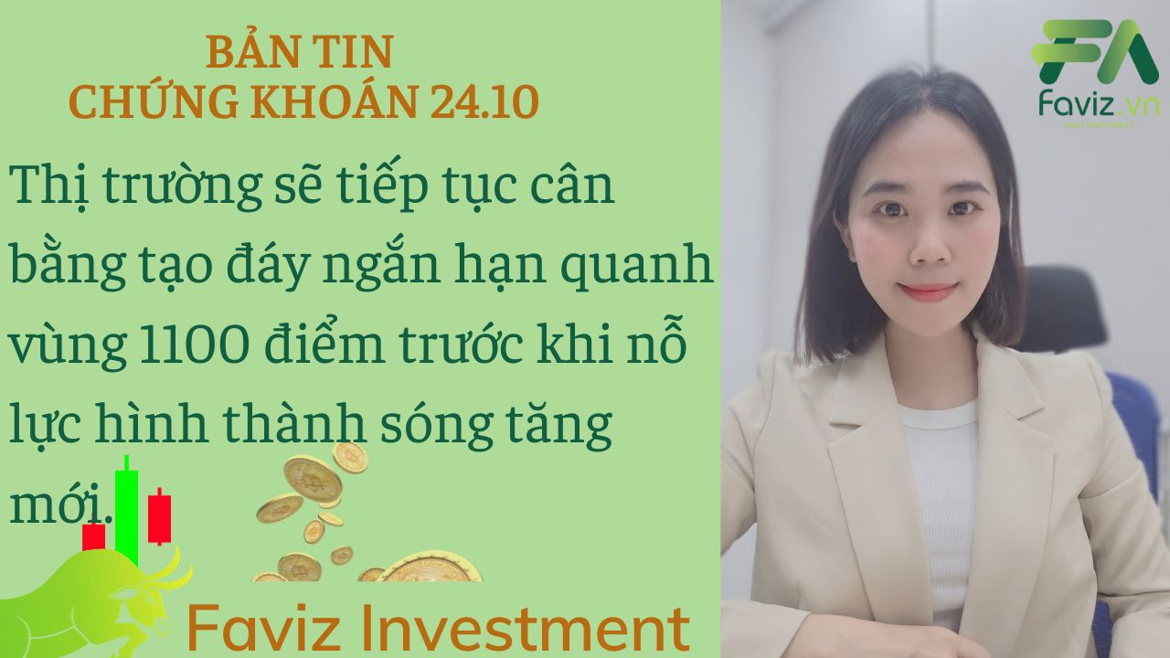 24/10/2023 Index sẽ tiếp tục cân bằng tạo đáy ngắn hạn quanh vùng 1100