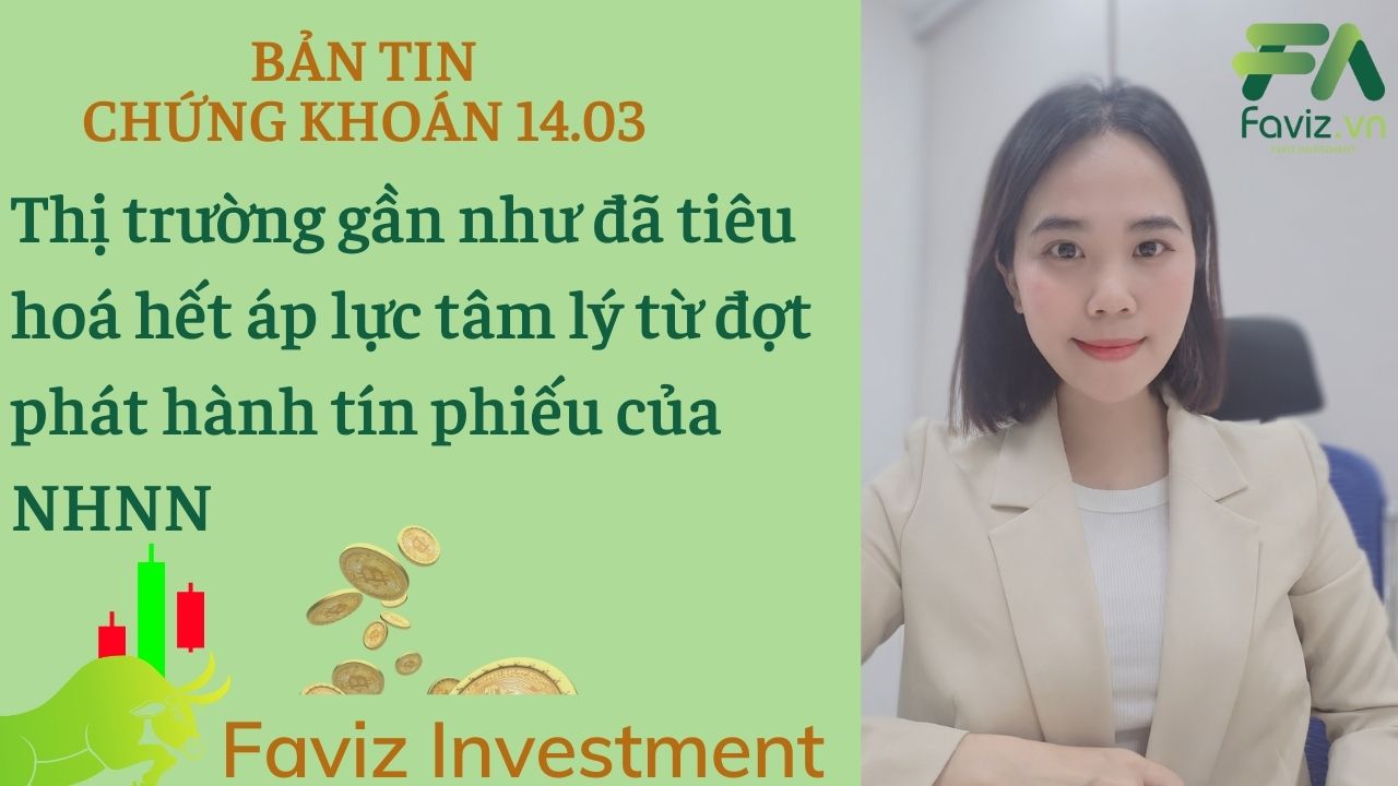 14/03/2024 Thị trường gần như đã tiêu hoá hết áp lực tâm lý từ đợt phát hành tín phiếu của NHNN