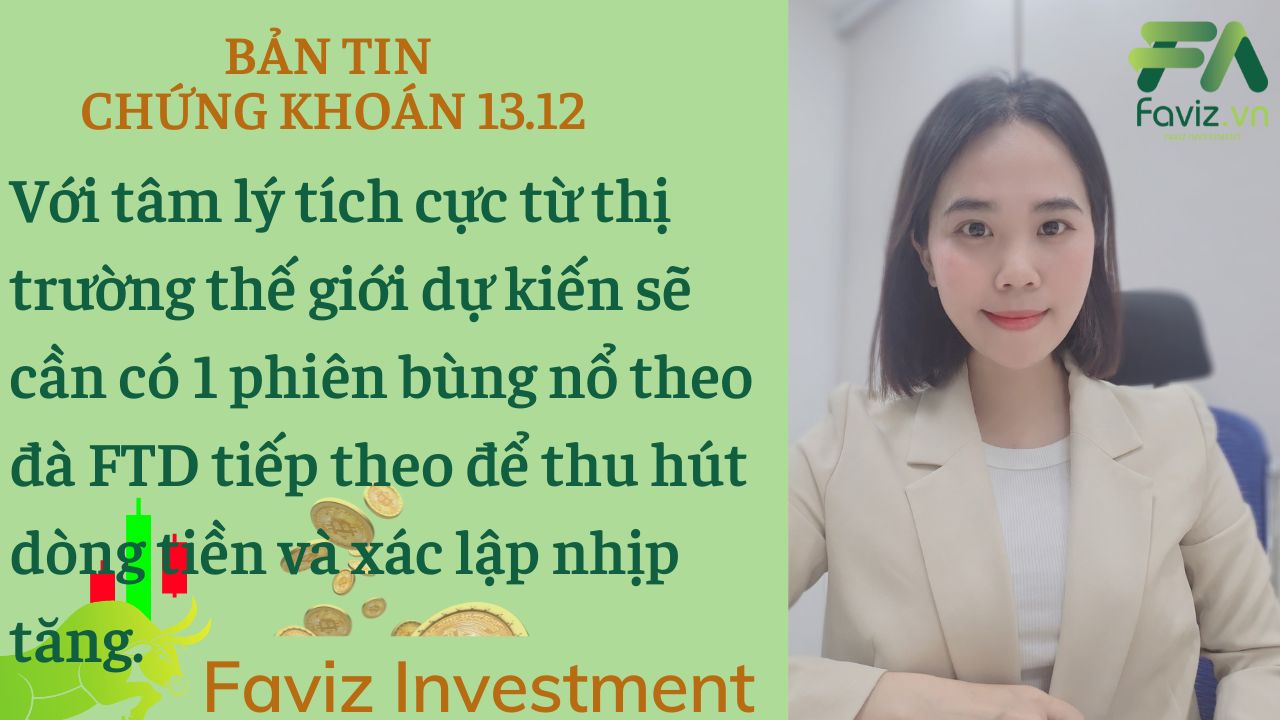 13/12/2023 Index cần có 1 phiên bùng nổ theo đà FTD tiếp theo để thu hút dòng tiền