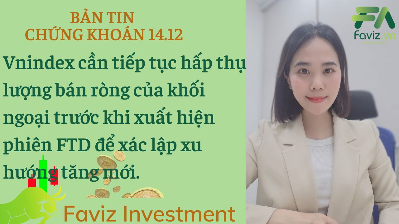 14/12/2023 Vnindex vẫn chịu áp lực bán ròng của khối ngoại.